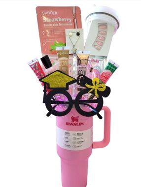 Stanley 40 Oz Pink Travel Tumbler Set